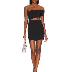 Lovers + Friends Black One-Shoulder Dress